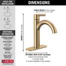 Single Handle Monoblock Bathroom Sink Faucet in Brilliance&reg; Champagne Bronze 
