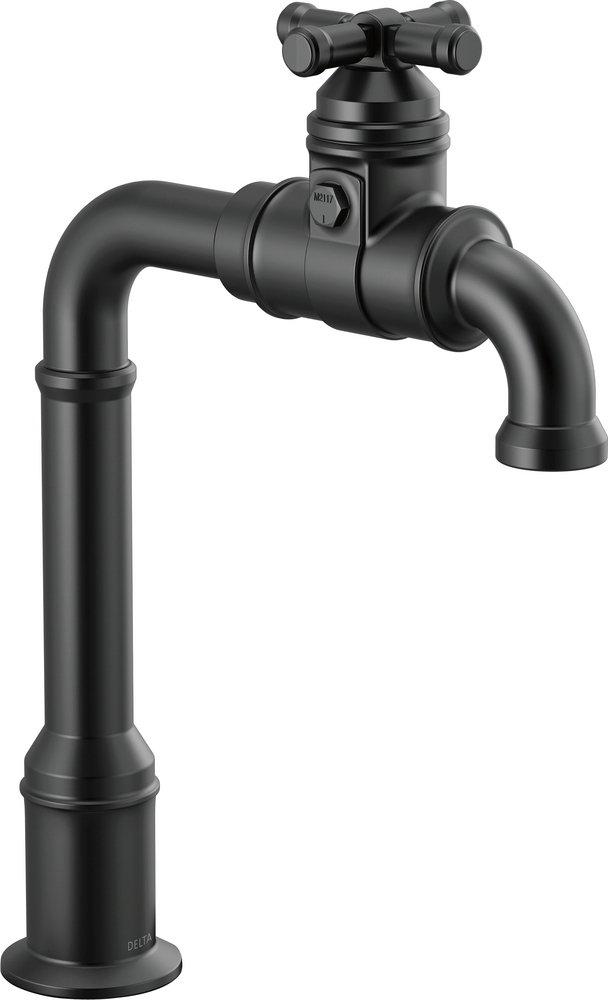 Delta Faucet Matte Black Single Handle Cross Bar Faucet 