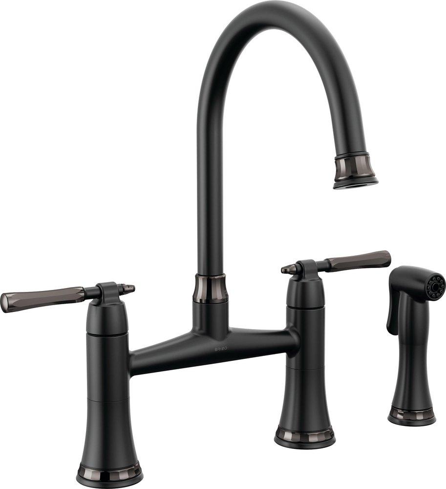 BRIZO THE TULHAM KITCHEN COLLECTION BY BRIZ BRIDGE KITCHEN FAUCET WITH SIDE SPRAY 