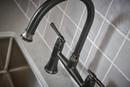 Brizo Matte Black Two Handle Bridge and Widespread Kitchen Faucet 