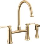 Brizo Luxe Gold/Polished Gold Two Handle Bridge and Widespread Kitchen Faucet 