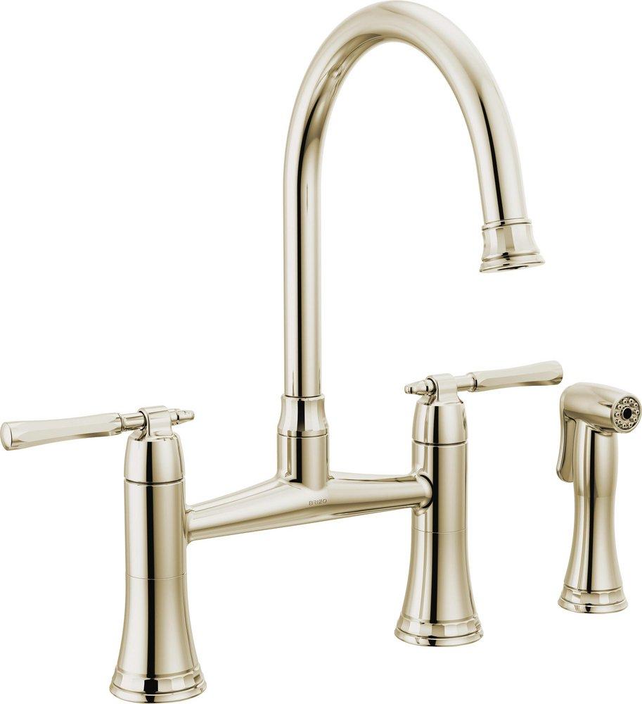 BRIZO THE TULHAM KITCHEN COLLECTION BY BRIZ BRIDGE KITCHEN FAUCET WITH SIDE SPRAY 