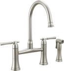 BRIZO THE TULHAM KITCHEN COLLECTION BY BRIZ BRIDGE KITCHEN FAUCET WITH SIDE SPRAY 