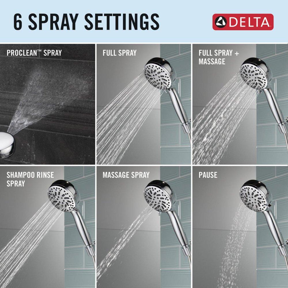 Delta Faucet Chrome Multi Function Hand Shower 