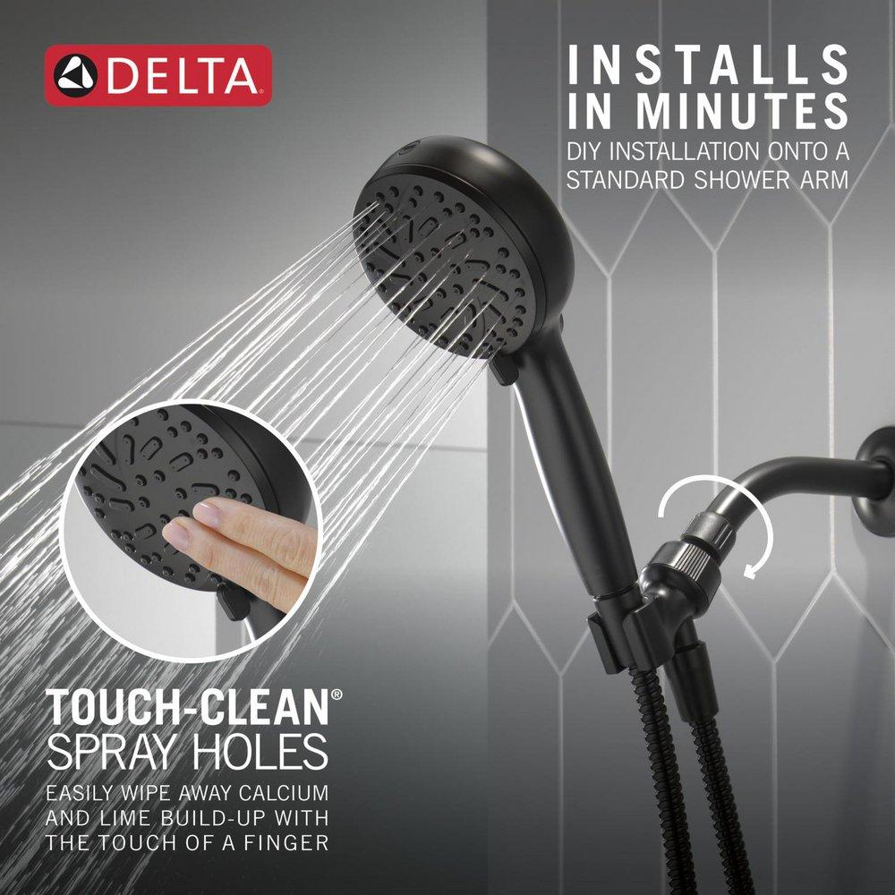 Delta Faucet Matte Black Multi Function Hand Shower 