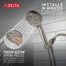 DELTA UNIVERSAL SHOWERING COMPONENTS: 6-SETTING HAND SHOWER WITH CLEANING SPRAY 