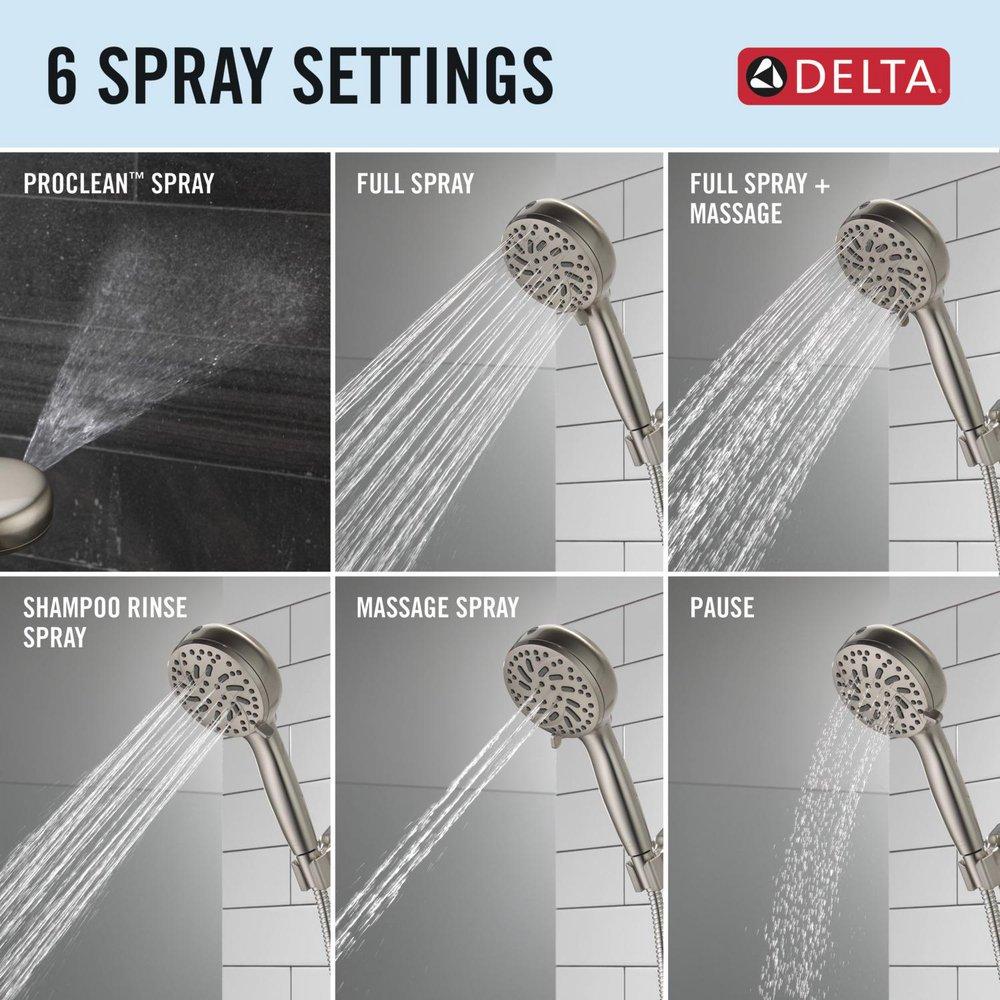 Delta Faucet SpotShield&reg; Brushed Nickel Multi Function Hand Shower 