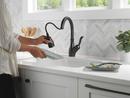 Single Handle Pull Down Kitchen Faucet in Matte Black 