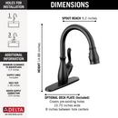 Single Handle Pull Down Kitchen Faucet in Matte Black 