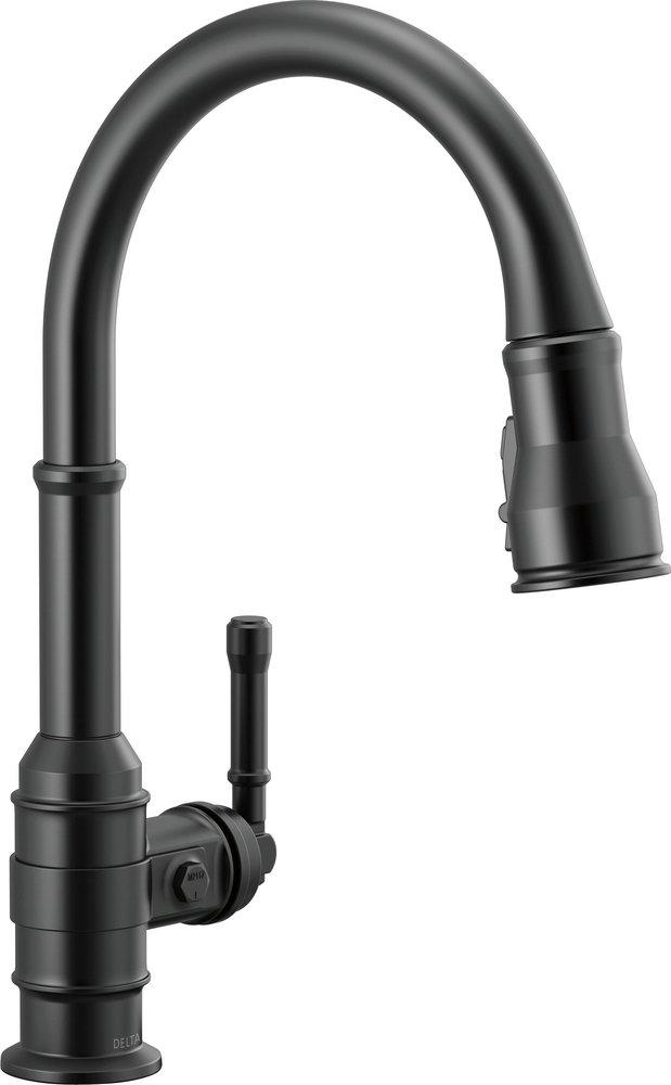Delta Faucet Matte Black Single Handle Pull Down Kitchen Faucet 