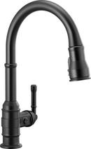 Delta Faucet Matte Black Single Handle Pull Down Kitchen Faucet 