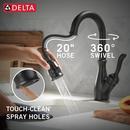 Delta Faucet Matte Black Single Handle Pull Down Bar Faucet 