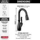 Delta Faucet Matte Black Single Handle Pull Down Bar Faucet 