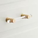 5-1/16 in. Center-to-Center Cabinet Pull in Clear;Satin Brass