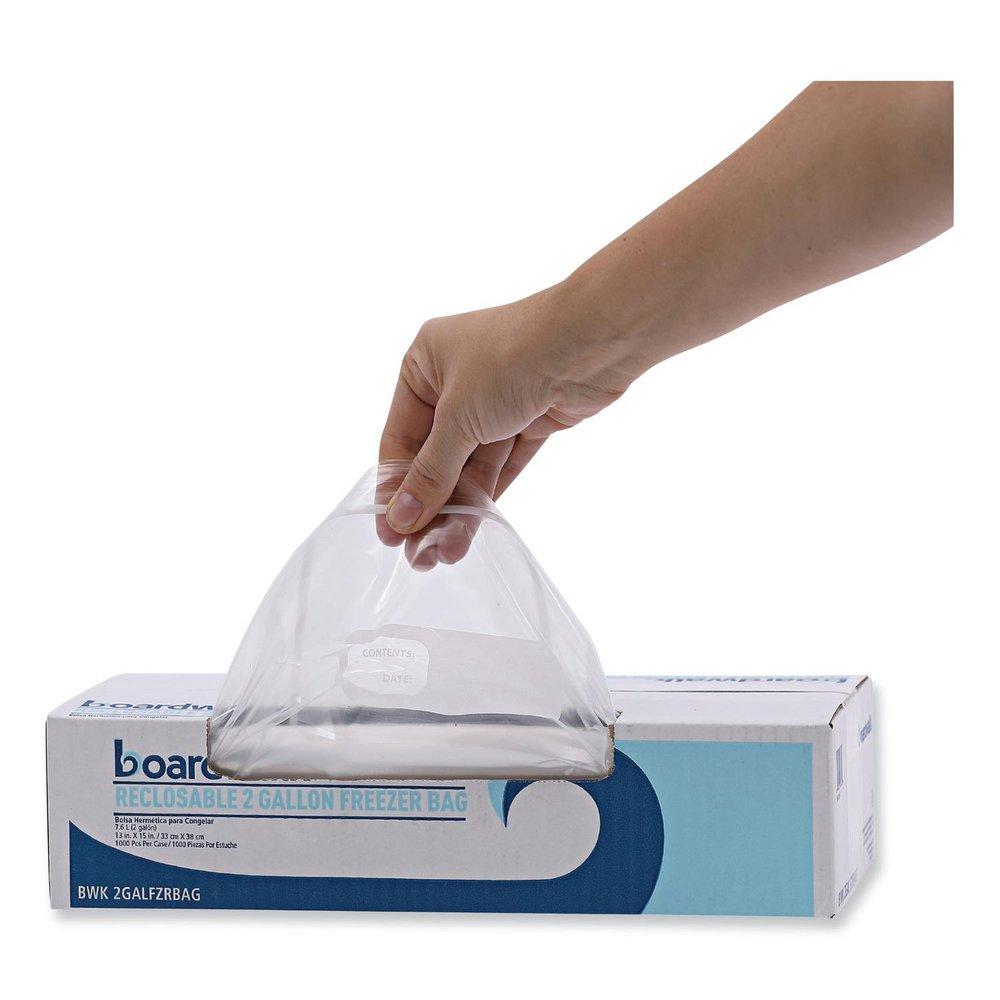 2 gal. Clear Reclosable Freezer Storage Bags (100 Per Box) 