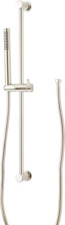 28 in. Shower Rail Set in Polished Nickel - Hand Shower and Hose Included 
