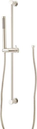 28 in. Shower Rail Set in Polished Nickel - Hand Shower and Hose Included
