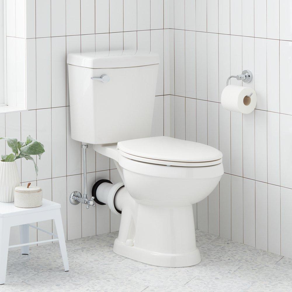 1.28 gpf Elongated Two Piece Toilet in White 