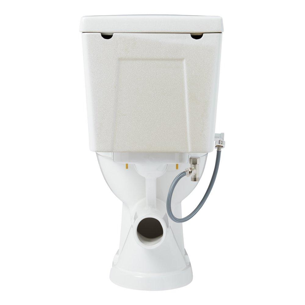 1.28 gpf Elongated Two Piece Toilet in White - Bidet Seat Included 