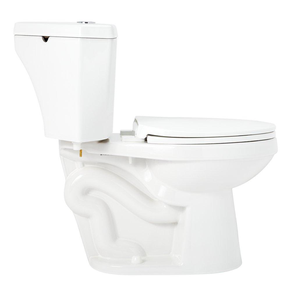 1.28 gpf Elongated Two Piece Corner Toilet in White 