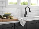 Delta Faucet Matte Black Single Handle Pull Down Touch Activated Kitchen Faucet 