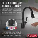 Delta Faucet Matte Black Single Handle Pull Down Touch Activated Kitchen Faucet 