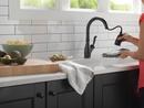 Delta Faucet Matte Black Single Handle Pull Down Touch Activated Kitchen Faucet 