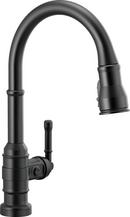 Single Handle Pull Down Kitchen Faucet with Touch Activation in Matte Black