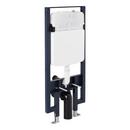 CONCEALED IN-WALL TANK CARRIER FOR WALL MOUNT TOILET - MATTE BLACK HARDWARE 