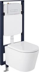 1.08 gpf/1.6 gpf Dual Flush Elongated Two Piece Toilet in Matte Chrome 