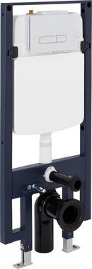 1.08 gpf/1.6 gpf Dual Flush Elongated Two Piece Wall Mount Toilet with Matte Chrome Hardware 