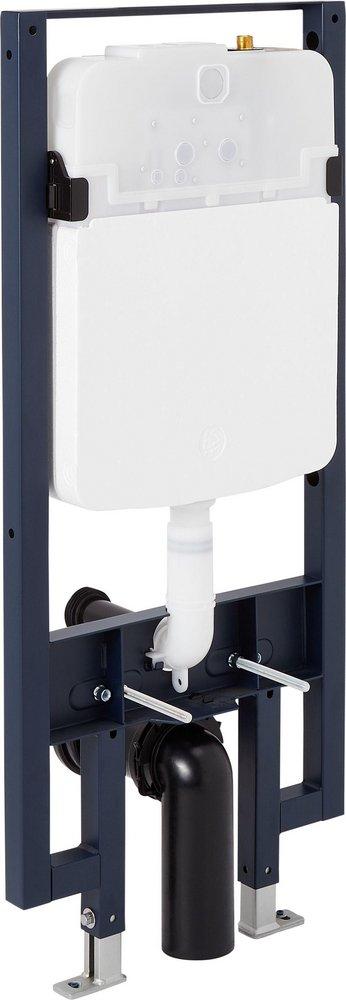 1.08 gpf/1.6 gpf Dual Flush Elongated Two Piece Wall Mount Toilet with Matte Black Hardware 