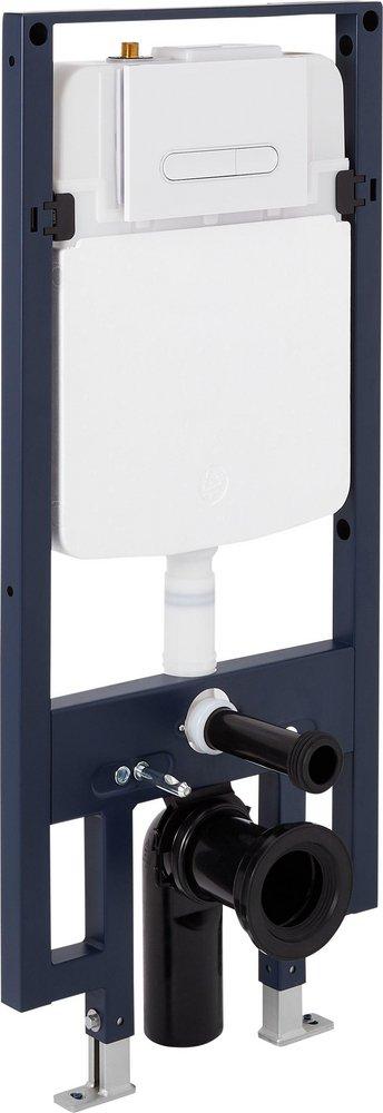 1.08 gpf/1.6 gpf Dual Flush Elongated Two Piece Wall Mount Toilet with White Hardware 