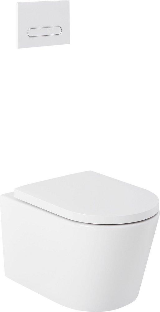 1.08 gpf/1.6 gpf Dual Flush Elongated Two Piece Wall Mount Toilet with White Hardware 