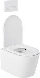 1.08 gpf/1.6 gpf Dual Flush Elongated Two Piece Wall Mount Toilet with White Hardware 