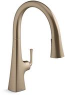Single Handle Pull Down Touchless Kitchen Faucet in Vibrant® Brushed Bronze