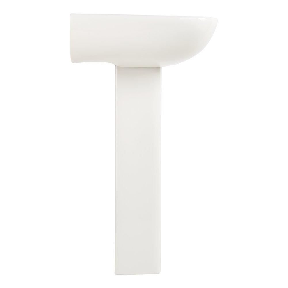 22-3/4 x 19-1/8 in. Specialty Pedestal Bathroom Sink in White 
