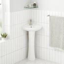 19-7/8 x 15-3/4 in. Rectangular Pedestal Bathroom Sink in White 