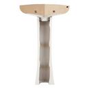 19-7/8 in. Rectangular Vitreous China Pedestal Bathroom Sink in White 