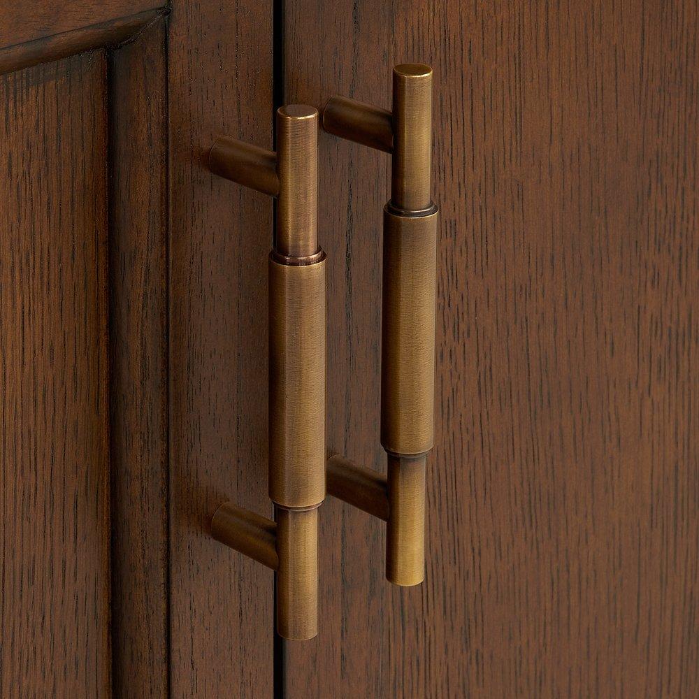 36 CLAUDIA VANITY - ANTIQUE COFFEE WITH LEFT OFFSET RECT UNDERMOUNT SINK-CARRARA MARBLE WIDESPREAD 