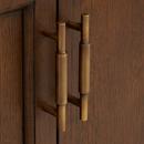 36 CLAUDIA VANITY - ANTIQUE COFFEE WITH LEFT OFFSET RECT UNDERMOUNT SINK-CARRARA MARBLE WIDESPREAD 