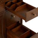 36 CLAUDIA VANITY - ANTIQUE COFFEE WITH LEFT OFFSET RECT UNDERMOUNT SINK-CARRARA MARBLE WIDESPREAD 