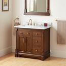 Signature Hardware Antique Coffee 36 in. Floor Mount Vanity 