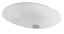 Porcelain Undercounter Oval Lavatory Sink in White