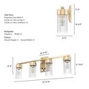 60W 4-Light Medium E-26 Vanity Fixture in Alturas Gold 