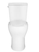 PHANTOM 0.8 GPF ONE PIECE ELONGATED BOWL 12 ADA HEIGHT LEFT HANDLE TOILET WHITE VITREOUS CHINA GLAZED 