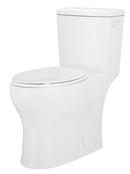 PHANTOM 0.8 GPF ONE PIECE ELONGATED BOWL 12 ADA HEIGHT RIGHT HANDLE TOILET WHITE VITREOUS CHINA GLAZED 