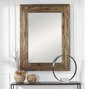 Uttermost Rustic Brown 36 in. Flat Edge Rectangular Framed Mirror in Rustic Brown 