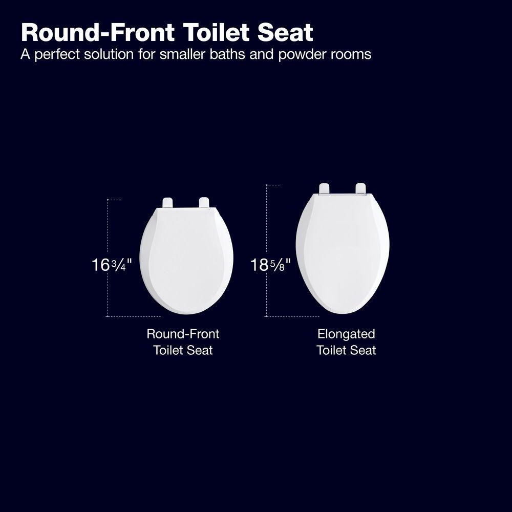 KOHLER White Elongated Closed Front Toilet Seat 