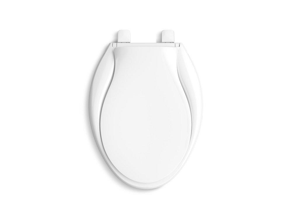 KOHLER White Elongated Closed Front Toilet Seat 